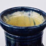 Art Nouveau Mini Vase Drip Glaze Faienceries Belgium with 3 Twisted Handles