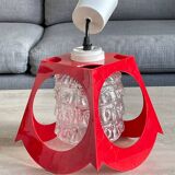 Vintage molded glass pendant light