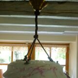 Marbled opalescent art deco pendant light Ø 35 cm