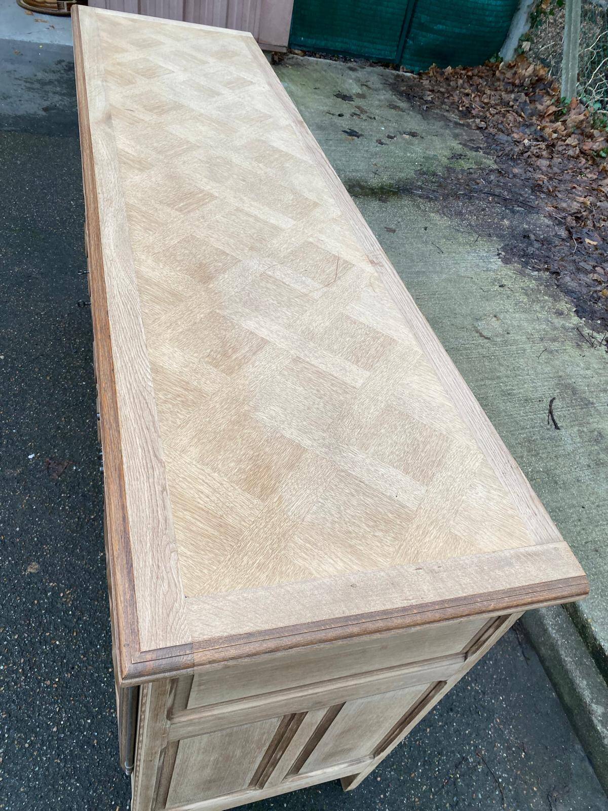 Brutalist art deco diamond point sideboard 198cm