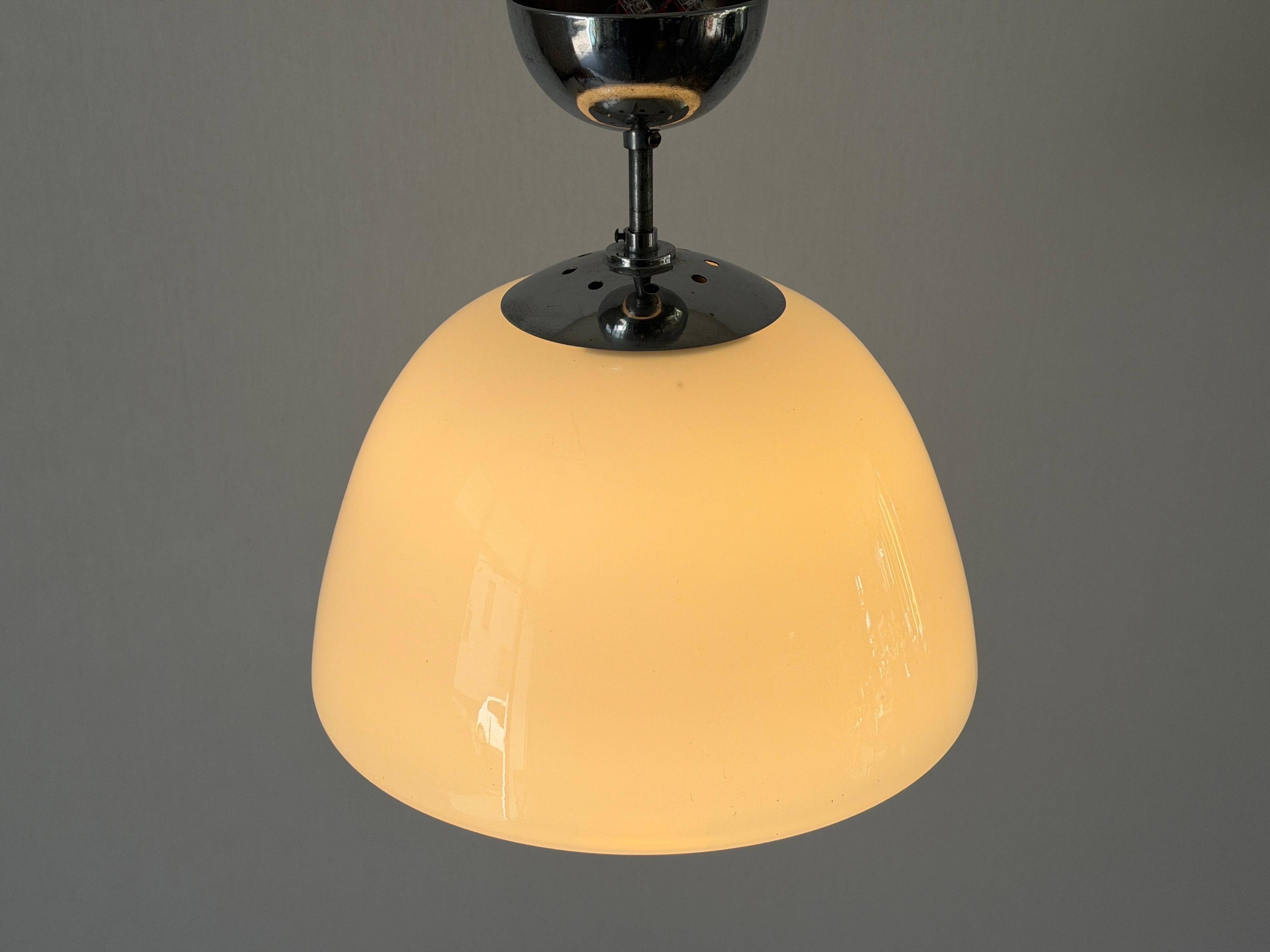 Opal glass ceiling light in Bauhaus style, Art Deco, 1940s, Germany