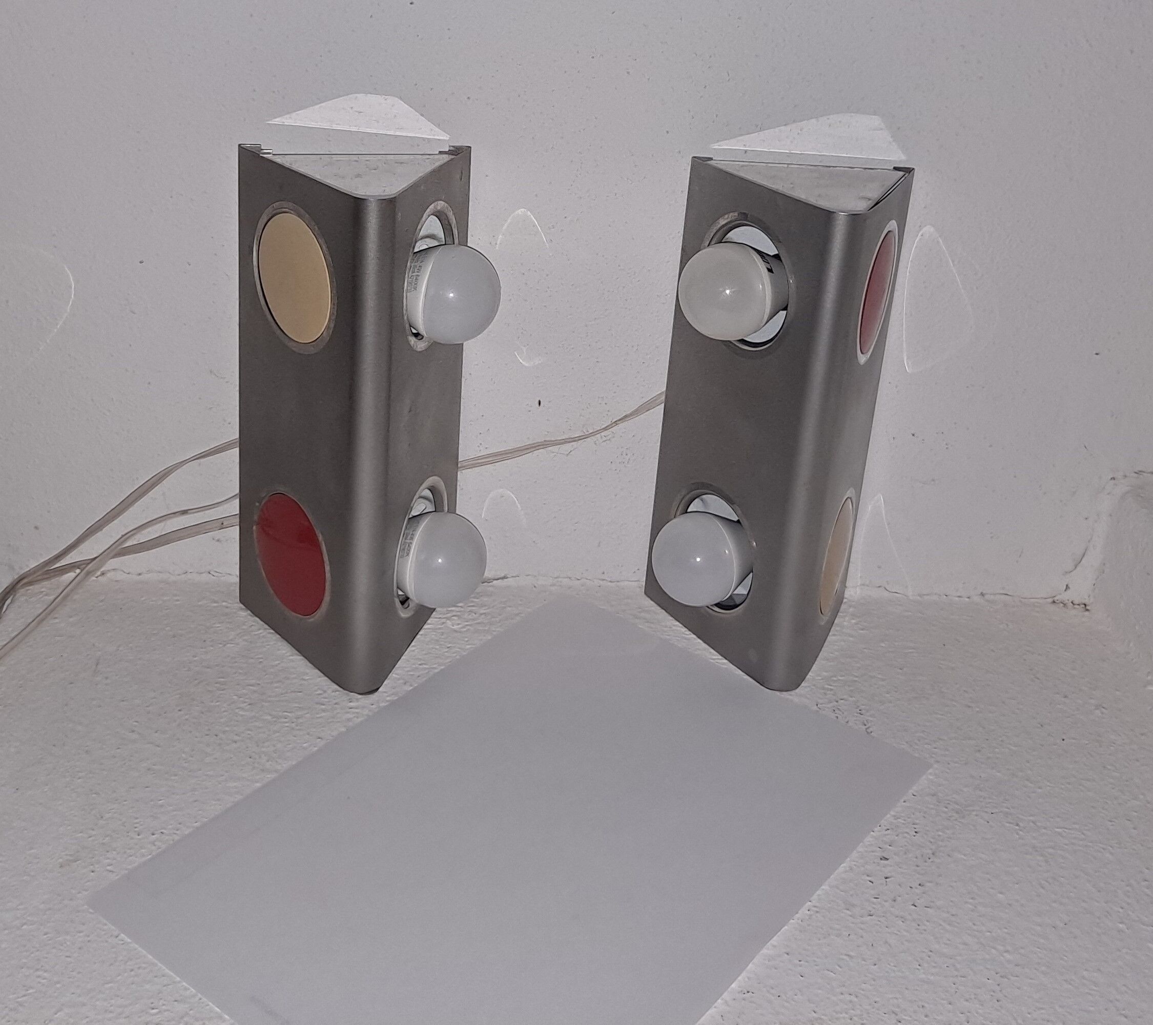 Pair Italian Wall Lights POP Retro 1960/70s