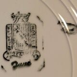 Lot of 11 flat plates Rose Rouge Niderviller