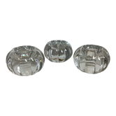 Trio of ball-shaped faceted candle holders