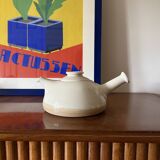 Mid-century Modern cream gres teapot, Franco Bucci Italy ca. 1970
