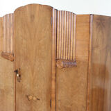 Walnut wardrobe art deco period