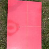 Red Formica table complete with 2 drawers and 2 extensions