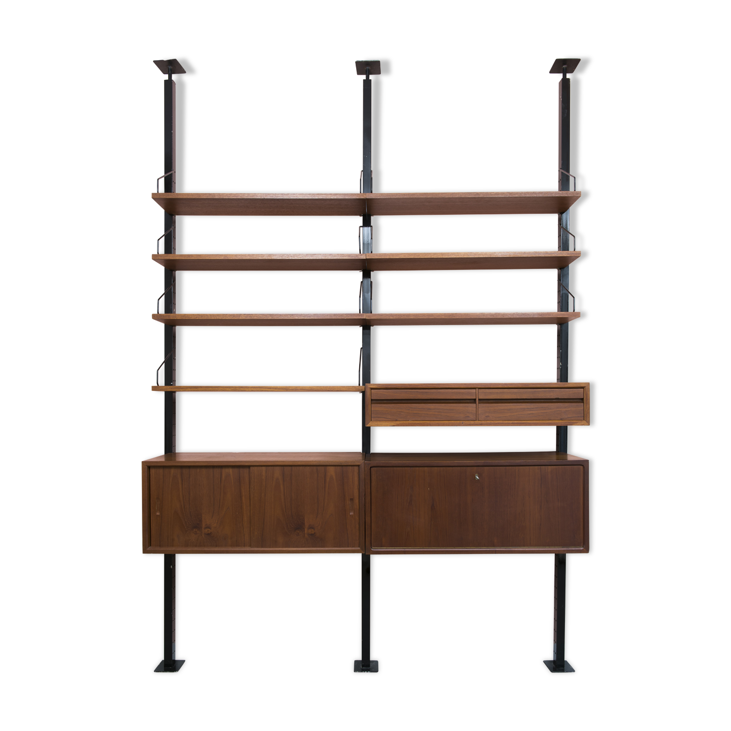 Poul Cadovius royal system teak wall unit, Denmark 1960