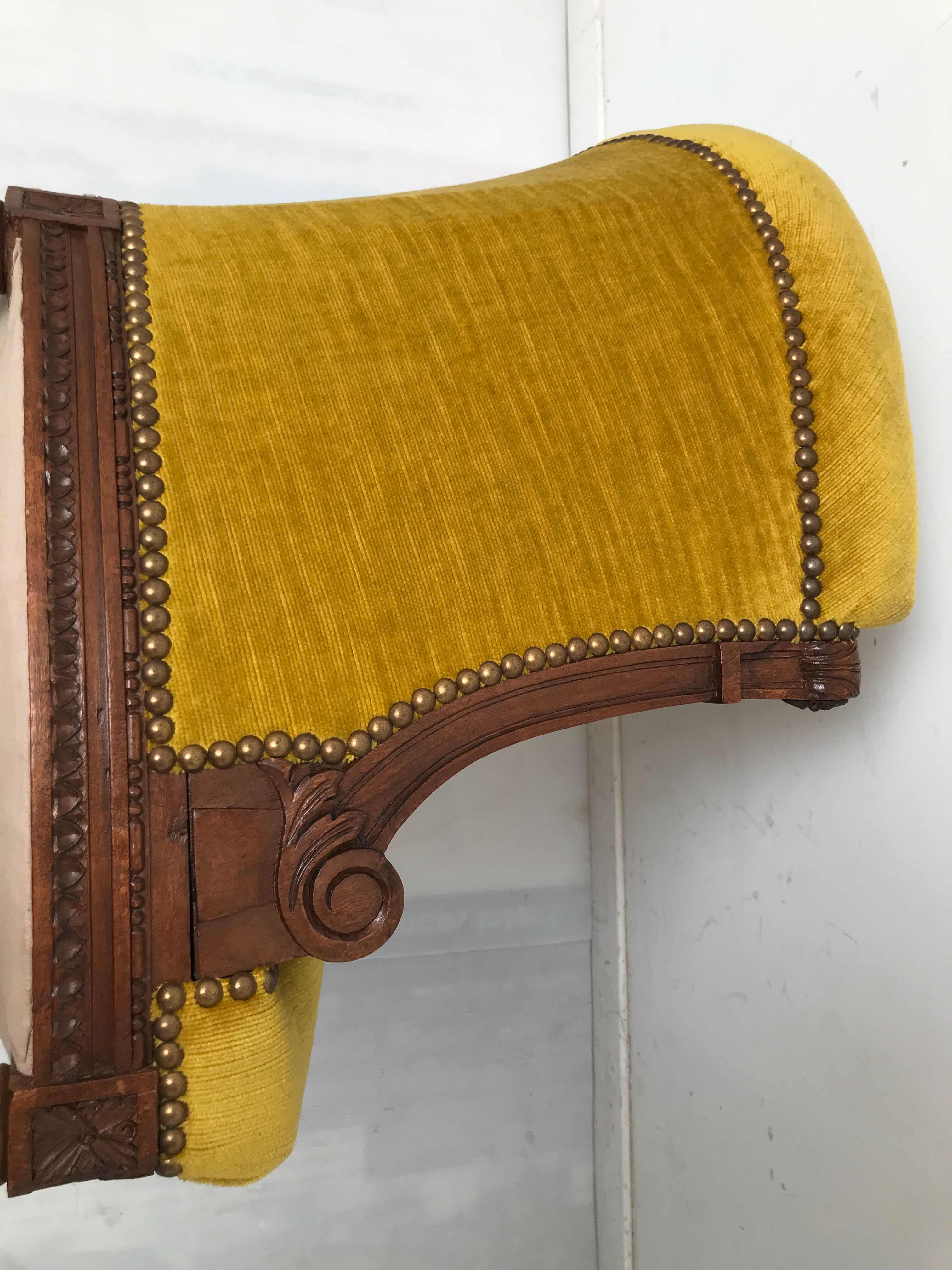Louis XVI style gondola armchair