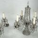 Lampes de table en cristal Maria Theresa avec candélabres. Ensemble de deux. Italie, années 1940.