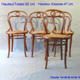 Set of 4 chairs THONET N°31, circa 1880, new cannages