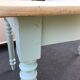 Dining table with painted legs