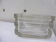 Cendrier carré en verre transparent moulé vintage 1970