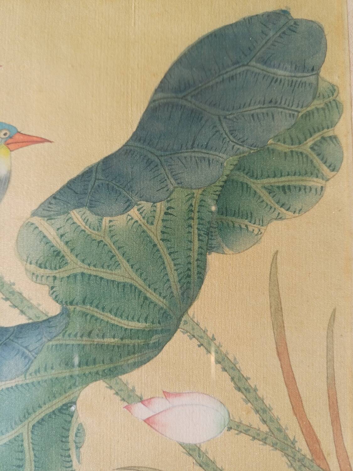 Deux peintures chinoises vintage sur soie