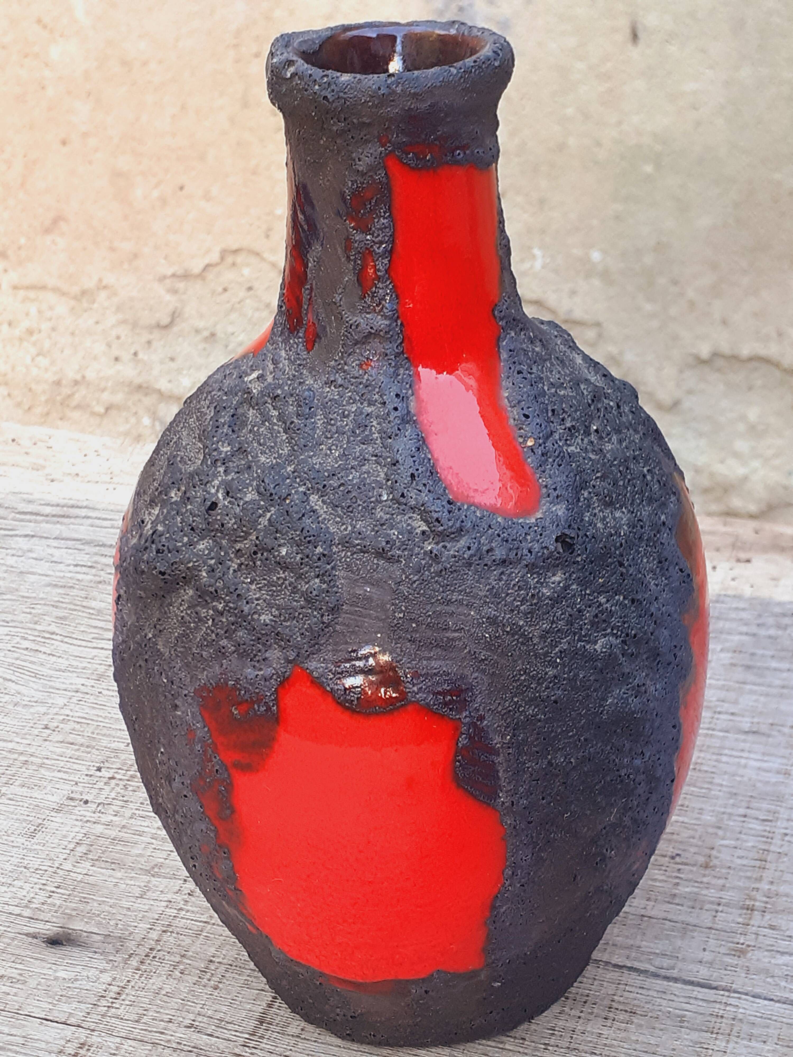 Vase en céraique année 60/70 Fat Lava Marei