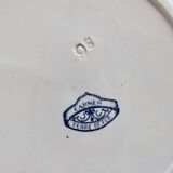 Dessert plate ironstone Sarreguemines - Carmen blue model