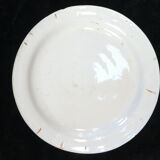 Set of 2 Plates in Faience de l'est pink red 19th LUNEVILLE / ST CLEMENT