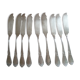 Ens. from 9 fish knives met. argente 1st title "au bon marche" mod.coquille