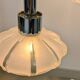 4-light pendant light – Art Deco Czech glass shades – vintage frame