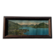 Vintage photographic print / Lake Annecy Alps / wooden frame