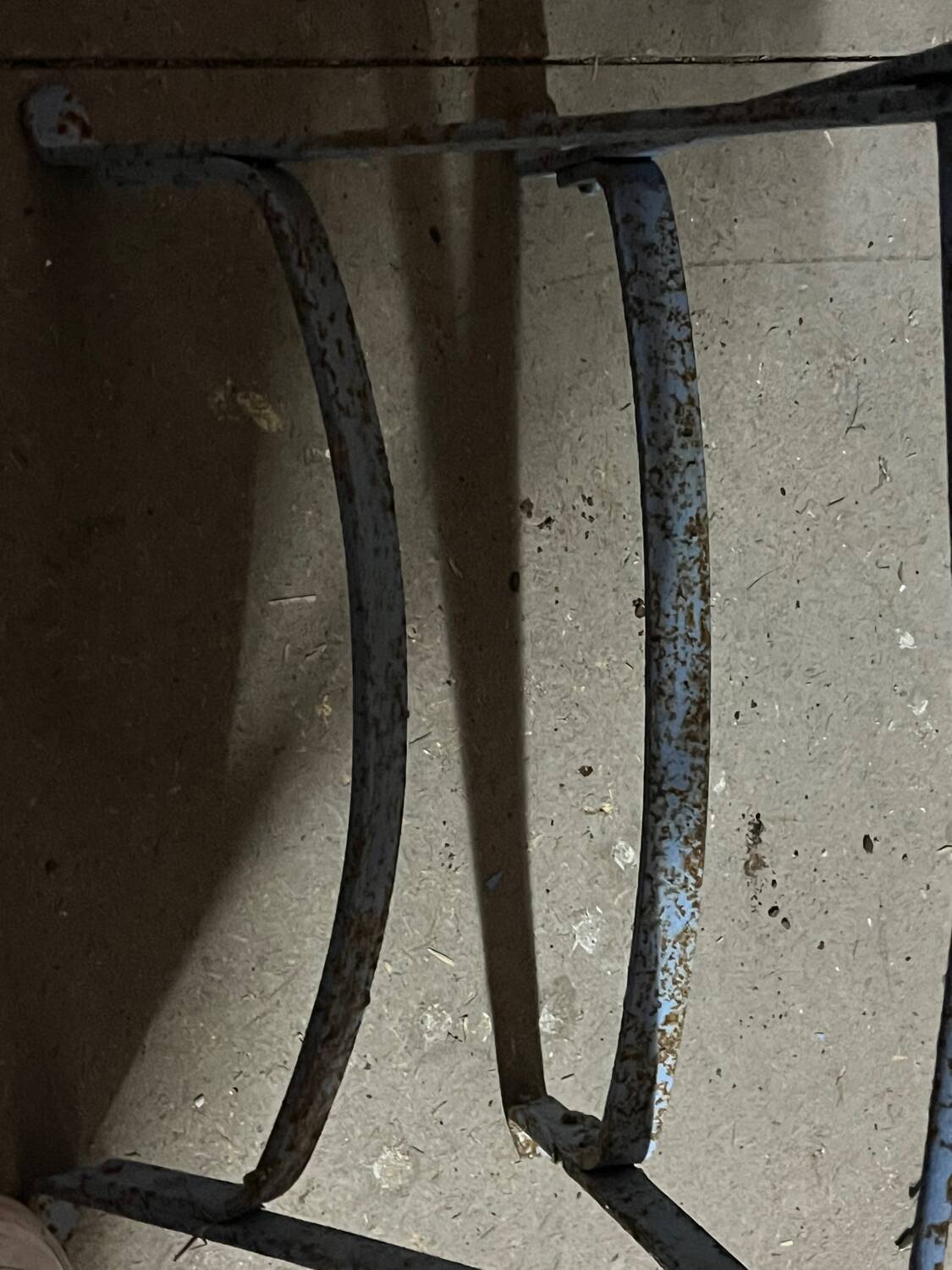 Lot de 6 chaises de jardin fer forgé bleu