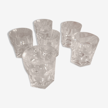 Lot de 6 verres à whisky en cristal