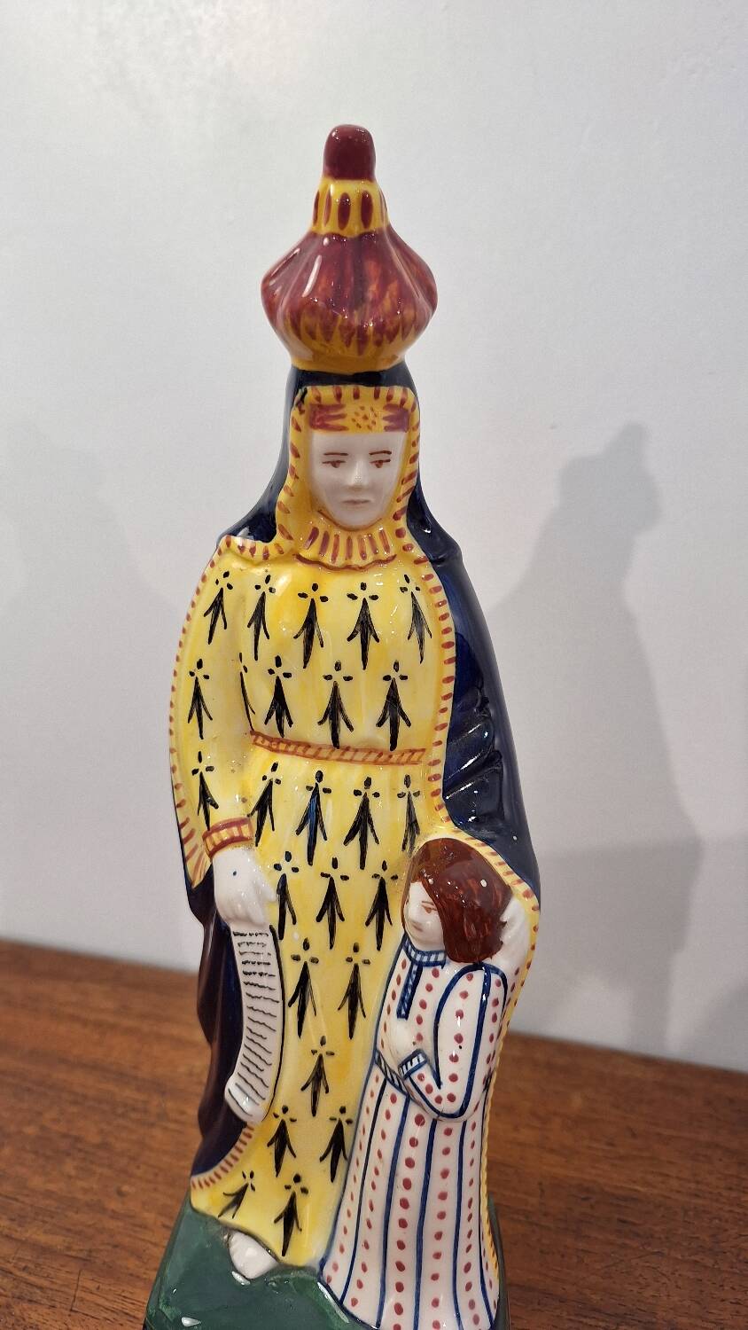 Statuette of Saint Anne of Brittany Henriot Quimper