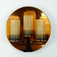 Mid century sconce wall lamp copper metal glass