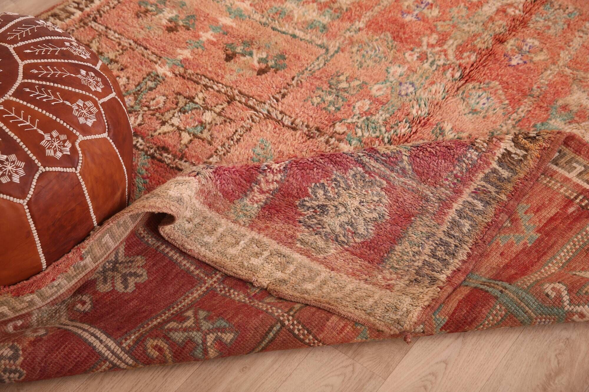 Vintage Moroccan Wool Rug 169 x 280 cm, Berber Handmade Rug Bohemian Style