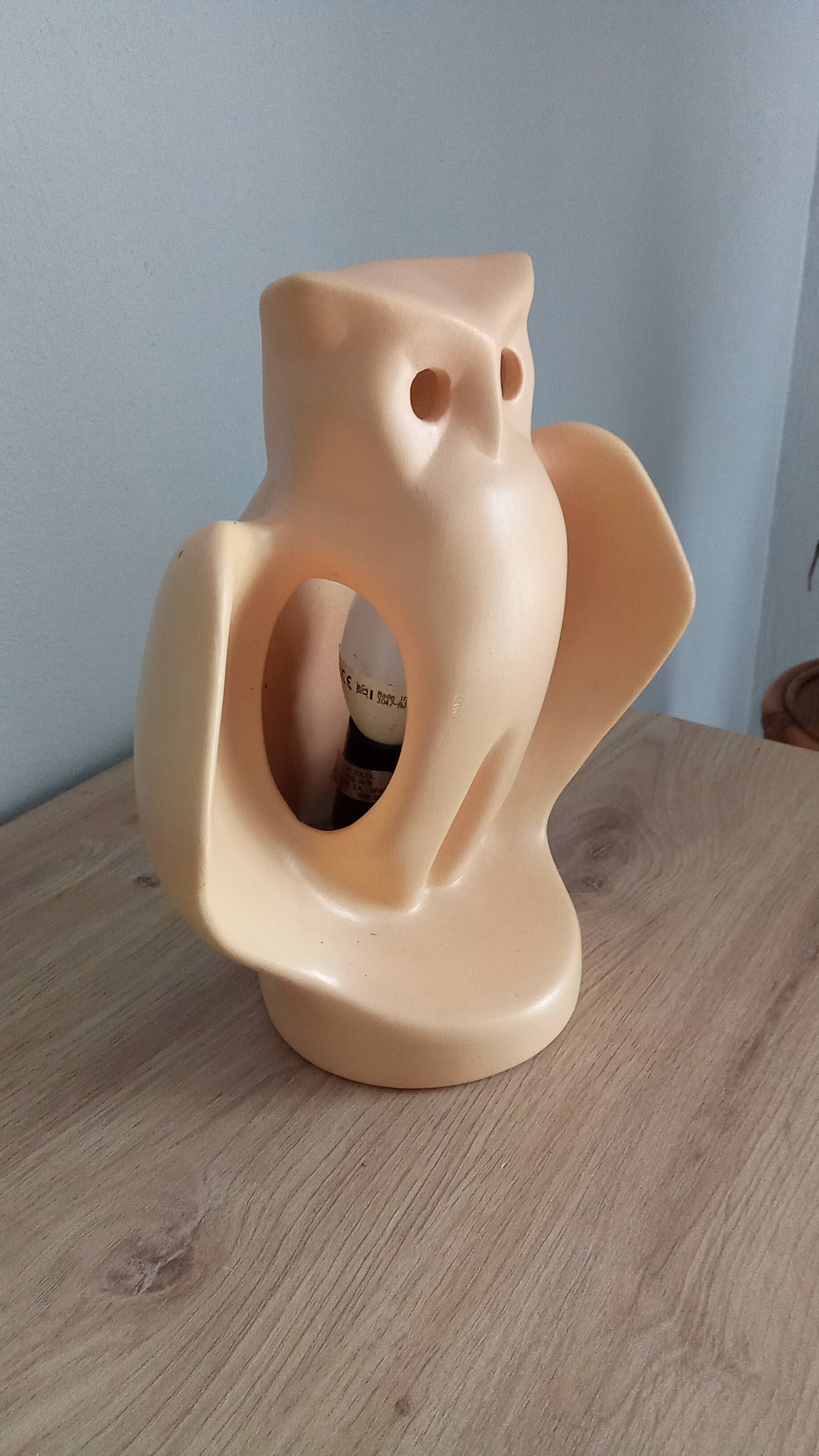 Vintage ceramic owl lamp from the 70s