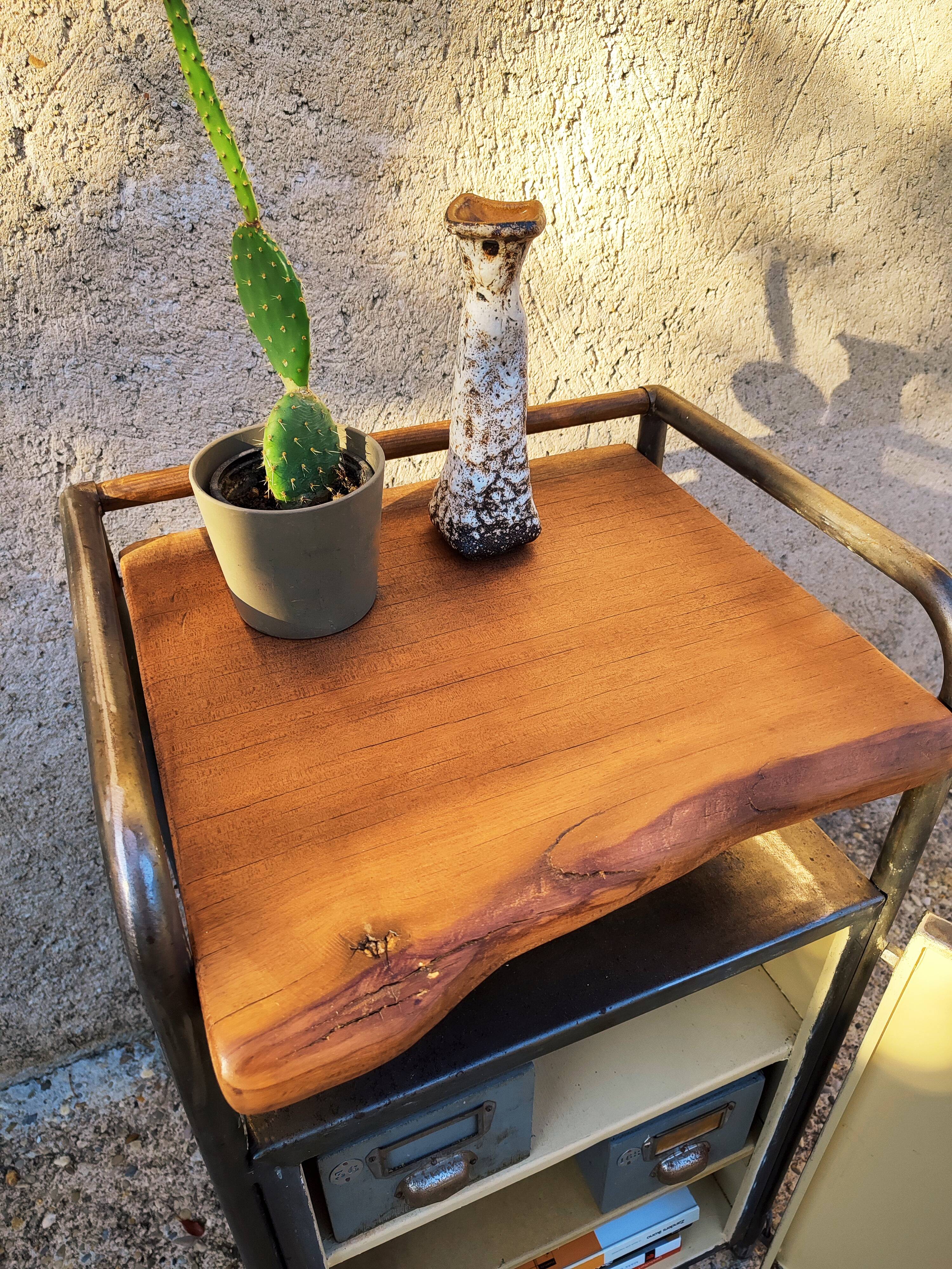 Small vintage piece of furniture in black metal