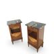 Tables de chevet italiennes en placage d'acajou avec de splendides