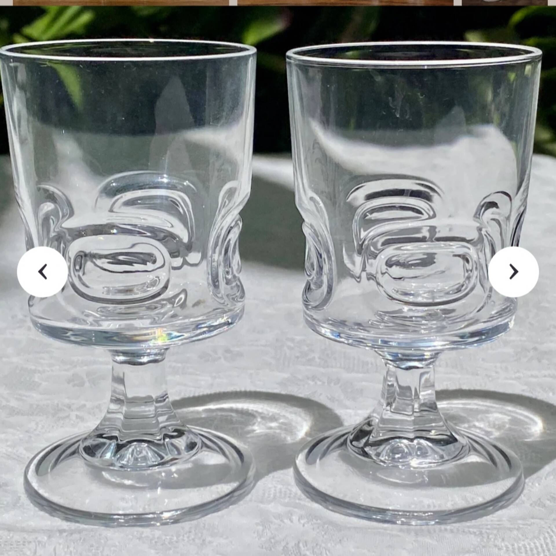 6 petits verres en cristal trempé d'environ 10 cl