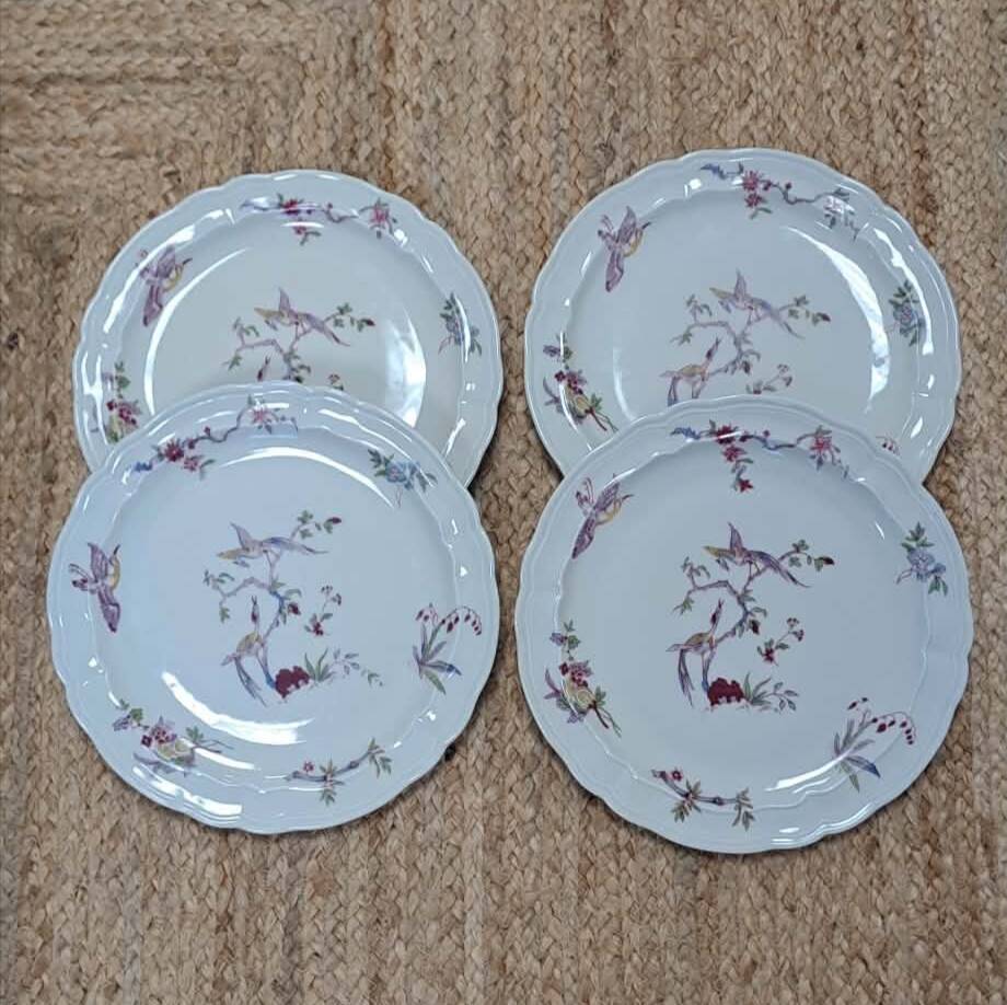 4 flat plates Bernardaud model Chantilly
