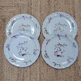 4 flat plates Bernardaud model Chantilly