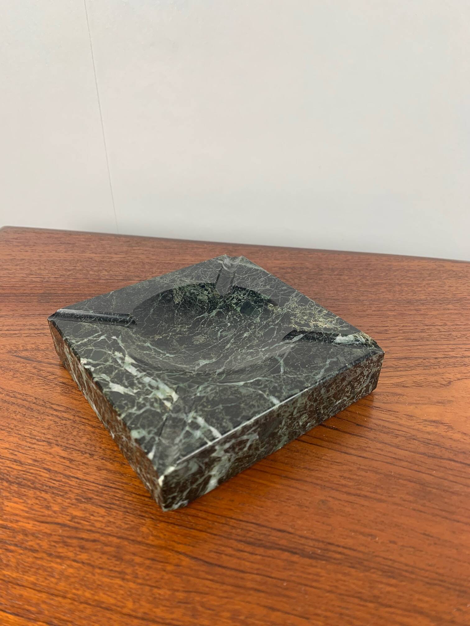 Vintage black marble ashtray, 1970