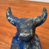 Ancient German sculpture Taurus in pottery by Otto Keramik.