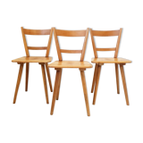 Suite de 3 chaises de Adolf Schneck 1940 vintage