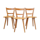 Suite de 3 chaises de Adolf Schneck 1940 vintage