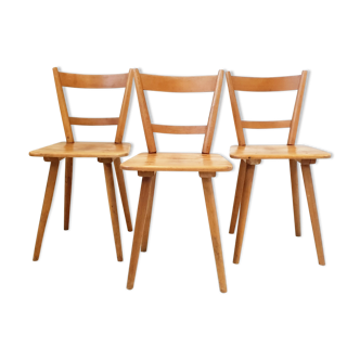 Suite de 3 chaises de Adolf Schneck 1940 vintage