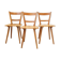Suite de 3 chaises de Adolf Schneck 1940 vintage
