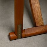 Mogens Koch MK-16 Folding Chair in Teak Wood with Canvas for Rud Rasmussen