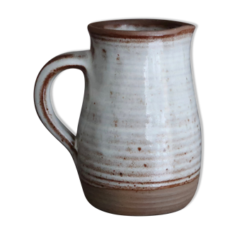 Stoneware milk pitcher by Roger Jacques, 60s