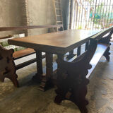 Table and two benches
