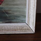 Oil on panel bouquet of anemones