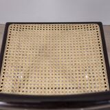 Set of 4 vintage 1960s metal and vienna straw chairs by italian design