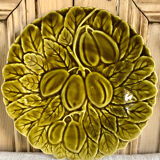 6 old Sarreguemines slip plates