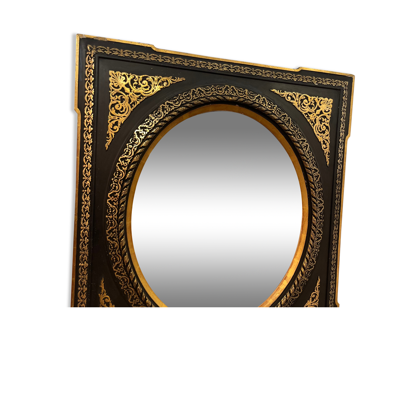 Napoleon 3 black/gold mirror - 97x118cm