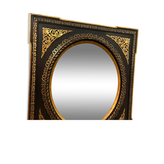 Miroir Napoléon 3 noir/doré - 97x118cm
