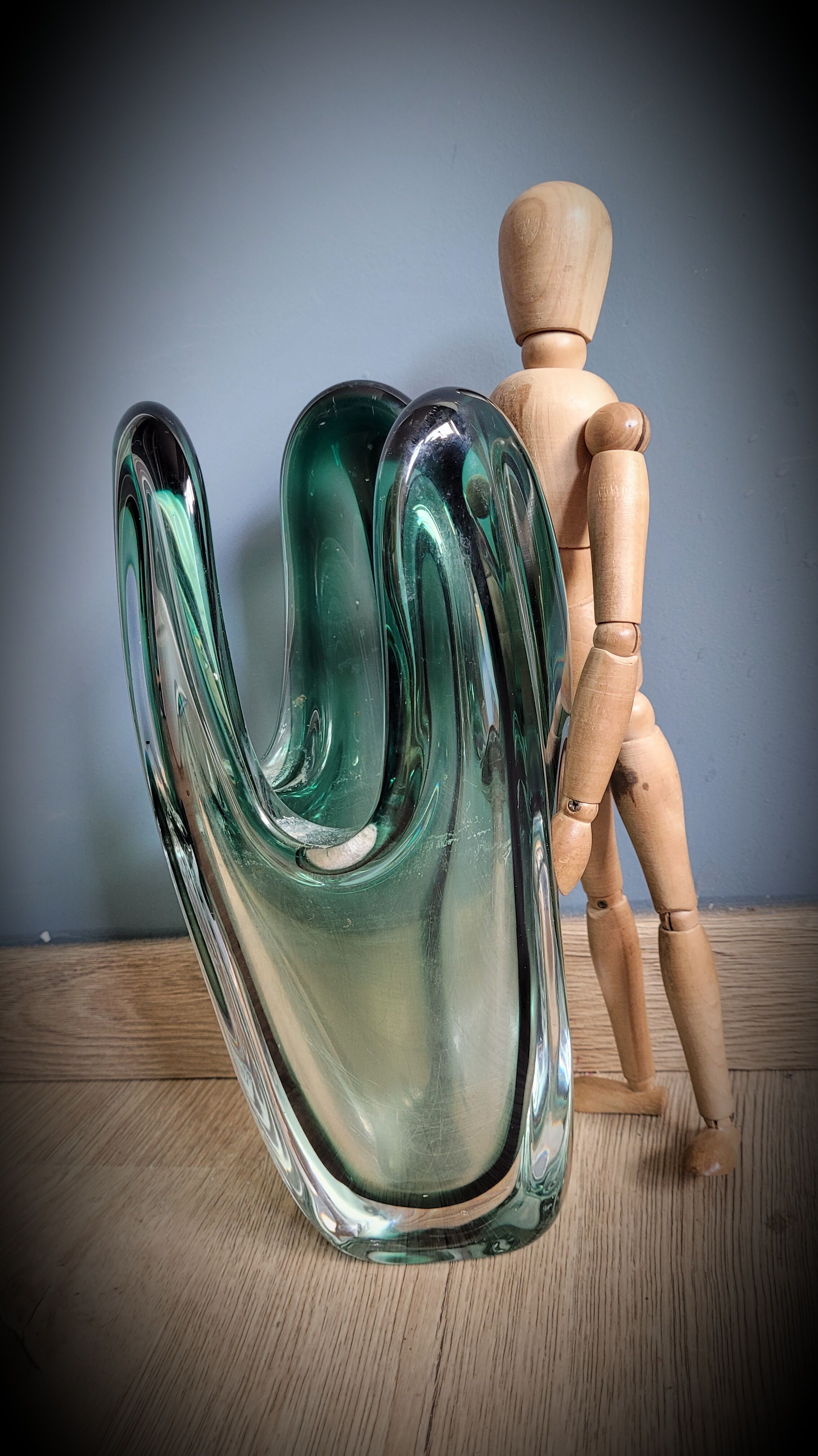 Green Murano vase